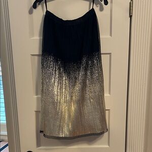 Sara Campbell Black and Gold Ombre Midi Skirt
